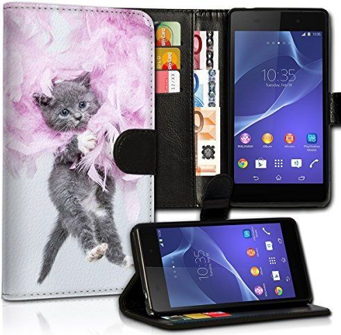 wicostar Huawei Y5 hoes PU leder flip case wallet cover wallet case met kaartenvakjes en standfunctie Huawei Y5 hoes flip MVC102 design