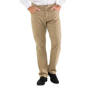 JP 1880 Menswear 717157 herenbroek 5-pocket maat L 8XL elastische tailleband regular fit puur katoen, Zand