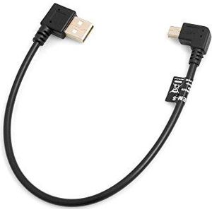 System-S Mini-USB-kabel 90° schuin naar USB type A (male) 90° hoek, 26 cm