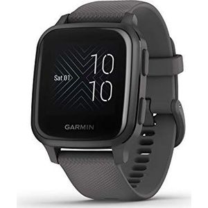 Garmin Venu SQ Smartwatch voor gezondheid, geïntegreerde GPS, multisport, pols, muziekopslag, Garmin Pay, grijs met grijze armband, behuizing 40 mm (gereviseerd)
