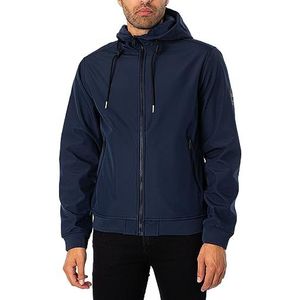 JACK & JONES Jjebasic Softshell Hood Noos Herenjas, marineblauw, XL, Navy Blauw