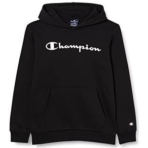 Champion Legacy-Classic logo hoodie voor jongens, zwart.