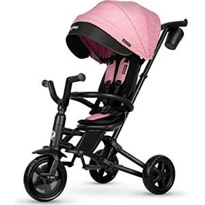 Q Play 6-in-1 opvouwbare driewieler peuter Stroller Trike Bike Ride On Toy Nova (roze)