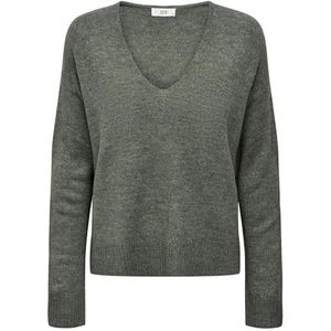JdY Pgnewelanor L/S KNT damestrui, Golden Spice/Details: kleurblok Golden Spice & Dgm & Lgm, M, Golden Spice/Details: kleurblok Golden Spice & Dgm & Lgm