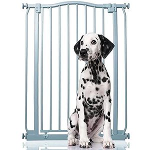 Bettacare Hondenbarrière extra hoge matte afwerking gebogen (71 cm - 80 cm, grijs)