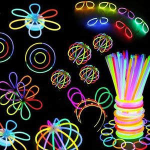 Carehabi 50 stuks lichtstaafjes voor feestjes, neonlichtstaafjes voor feestjes, lichtstaafjes voor bruiloften, lichtgevend speelgoed voor feestdecoratie en festivaldecoratie met zwart licht