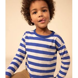 Petit Bateau Tee-Shirt Manches Longues Garçon, Bleu Newbleu/Blanc Mastoc, 5 ans