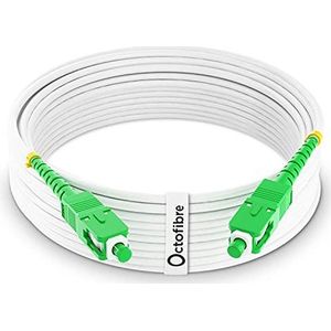 Octofibre SC-APC naar SC-APC glasvezel kabel voor oranje, SFR en Bouygues telecomdozen wit wit 15M