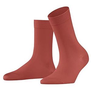 FALKE Cotton Touch sokken, fijn katoen, eenkleurig, 1 paar (1 stuk), rood (oranje 8655)