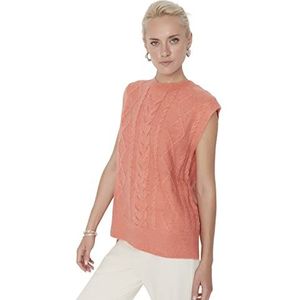 TRENDYOL Fisherman Collar Knitwear Sweater voor dames (1 stuk), Oranje