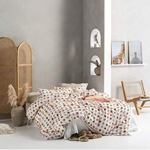 Linen House Haze beddengoedset voor kingsize bedden, roze / zand