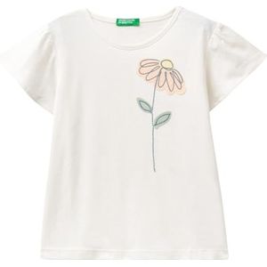 United Colors of Benetton T-shirt pour filles et filles, Crème 0z3, 7 ans