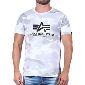 ALPHA INDUSTRIES Camo Basic herenshirt met korte mouwen, camouflage wit