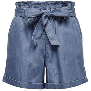 ONLY Onlbea Smilla Hw Pb Losse Dnm Shortsnoos Damesshorts, Medium Denim Blauw