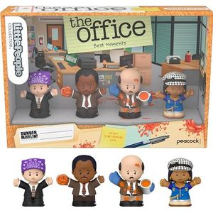 Fisher-Price Coffret Little People Collector The Office : Moments Cultes édition spéciale pour Adultes et Fans, inspiré de la série télévisée américaine, 4 Figurines incluses, HVG56