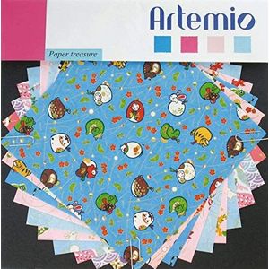 Artemio 1002052 Japans papier, 10 vellen, roze/blauw