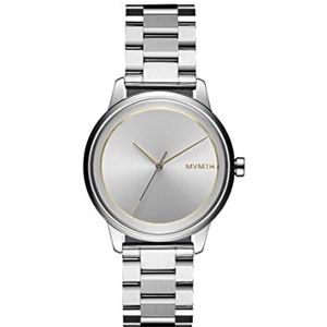 MVMT 28000186-D Unisex Quartz Analoog Horloge met Zilveren Roestvrijstalen Armband, zilver., armband