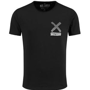 KEYLARGO T-shirt rond Splash pour homme, Noir (1100), M