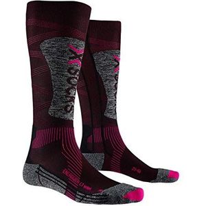 X-Bionic X-socks Energizer Light 4.0 Ski-jas voor dames, B094 Black/Fluo Roze/Stone Grey Melange
