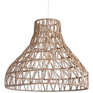 LUSSIOL Satna hanglamp rotan 60W wit ø 49xH 42cm