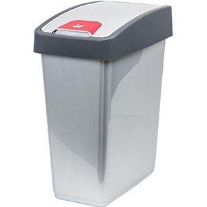Keeeper - Afvalbak met flip deksel - 64x40x30 - 45 L - lichtgrijs