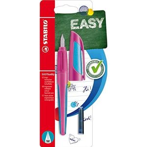 STABILO EASYbuddy Vulpen, blister x 1 vulpen, pen M voor iedereen, roze/turquoise