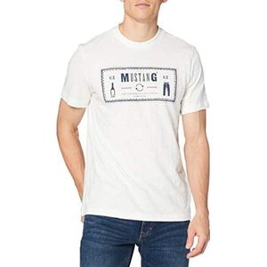 MUSTANG Alex C Iconic T-shirt voor heren, wit (2020)