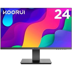 KOORUI 24 inch Full HD (1920 x 1080), IPS, 16:9, 75Hz, 5ms, VGA en HDMI, Low Blue Light Mode, 178° brede kijkhoek