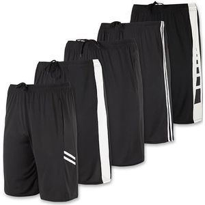 Zweetbestendige Dry-Fit shorts voor heren, verpakt per 5 stuks, Set L