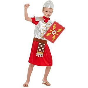 Smiffys 52014S Romeinse jongenskostuum officieel gelicentieerd Horrible Histories, rood, maat S, 4-6 jaar
