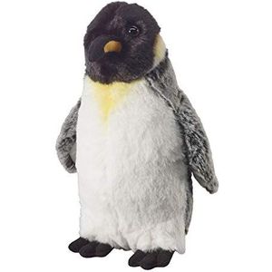Bauer Spielwaren ""Je dieren met hart"" Royal pinguïn staand: klein knuffeldier om te knuffelen en te liefden, ideaal als cadeau, 21 cm, wit/grijs (12516)