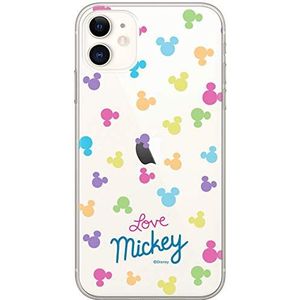Originele en officiële Disney Minnie i Mickey iPhone 11 hoes case cover (100% passend en precies passend voor de vorm van de smartphone, siliconen hoes, gedeeltelijk transparant