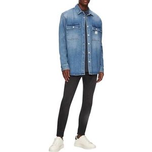LTB Steven heren casual overhemd katoenmix blauw M blauw M, Blauw, M