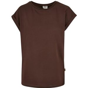 Urban Classics Organic Shoulder Tee Dames T-Shirt, Bruin, XS, Bruin