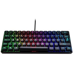 Surefire Kingpin M1 Mechanisch gamingtoetsenbord, 60%, klein en mobiel, RGB-toetsenbord met verlichting, 100% anti-ghosting, Duitse QWERTZ-lay-out