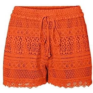 VERO MODA Vmhoney Lace Exp Shorts voor dames, Scarlet Ibis