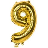 Boland 21909 Folieballon getal - grootte 66 cm - goud - getal - ballon - verjaardag - decoratie - cadeau