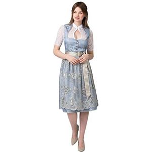 Stockerpoint Dirndl Odina jurk voor speciale gelegenheid, rookblauw, 46 dames, rookblauw, 44, Rokerblauw