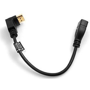 System-S HDMI-kabel stekker naar boven gehoekt - 90° hoek op HDMI-aansluiting - 50cm