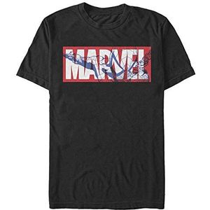 Marvel Man Classic – Spider Organic T-Shirt À Manches Courtes Mixte, Noir, XL