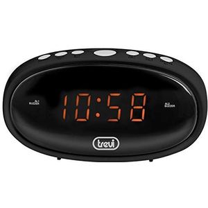 Trevi EC 880 Digitale klok met wekker, zwart, 13,5 x 6,5 x 5 cm