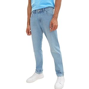 TOM TAILOR Uomini Marvin Straight Jeans 1035877, 10280 - Light Stone Wash Denim, 29W / 32L, 10127-denim blauw getint