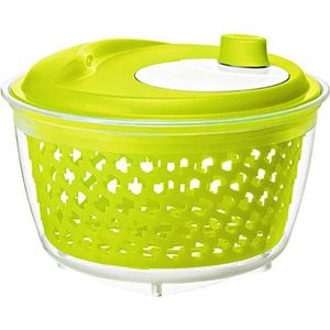 Rotho Fresh Salade spinner, Kunststof (PP) BPA-vrij, groen/transparant, 4.5l (25.0 x 25.0 x 16.5 cm)