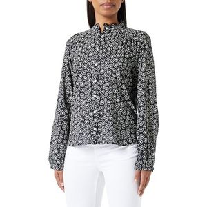 Mustang Style Elisa viscose blouse, AOP zwart 4142 12423, 36 dames, Aop zwart 4142 12423, 36, Aop zwart 4142 12423