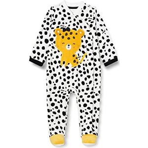 Chicco Jumpsuit met opening aan de voorkant, uniseks, 0-24 maanden, zwart en oranje, 6 maanden, Wit (389)