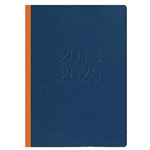 LETTS Schoolagenda Two Tone A5, 1 week op 2 pagina's, meertalig, Navy Orange 2019/20