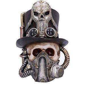 Nemesis Now Steampunk Venetiaans masker doodshoofd, 19,5 cm, zilverkleurig