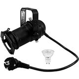 Eurolite PAR-16 Mini-spot GU-10 zwart + GU-10 lamp 230 V SMD LED 7W 3000K warm wit