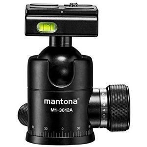 Mantona Onyx 8 kogelkop (M1-3008A) snelbevestiging compatibel Arca-Swiss 50mm professionele verwerking voor DSLR spiegelreflexcamera, systeemcamera, digitale camera