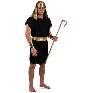 Carnival Toys Zwart faraoh kostuum voor heren (eenheidsmaat in tas met haak.